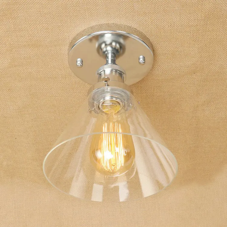 

IWHD LED Ceiling Light Fixtures Vintage IndustIria Iron Edison Blub Retro Ceiling Lighting Home Lighting Bedroom Glass Plafon