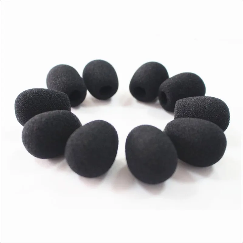 10 Pcs Call Center Mic Foam Windscreens 8mm Diameter Microphone Foam Covers Windshields for Most Headset Microphones