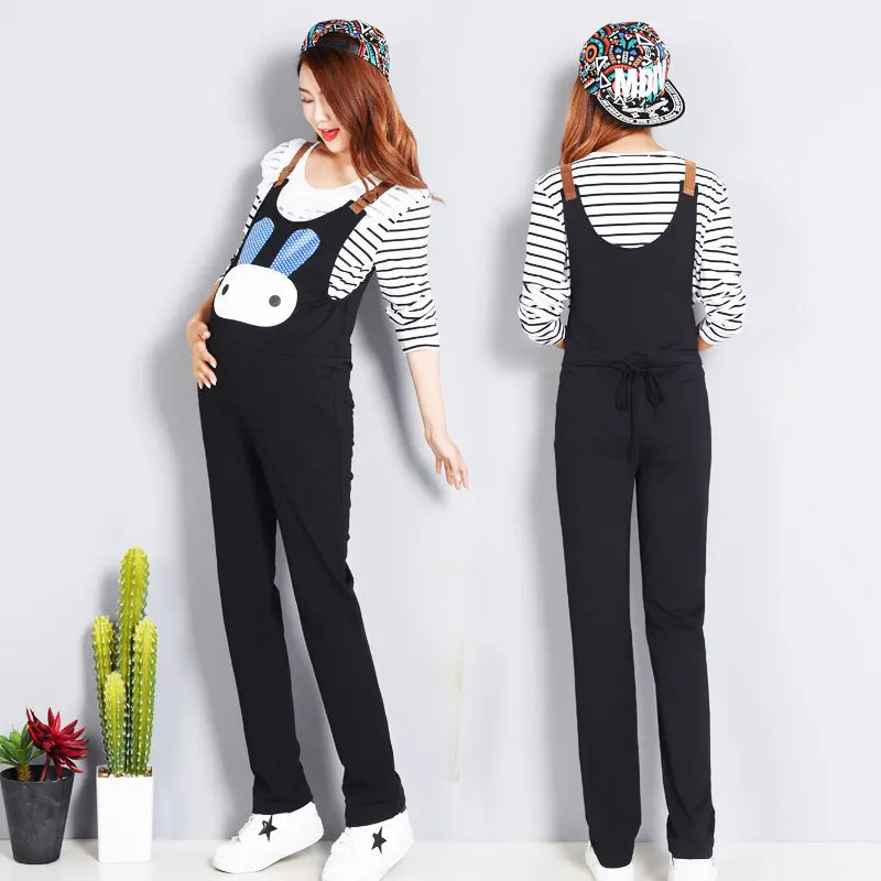 Maternity Bib Pant Suspender Trouser Spring Autumn Pregnant Women One-Piece Romper Overalls Jumpsuit Pregnancy Clothing Oversize