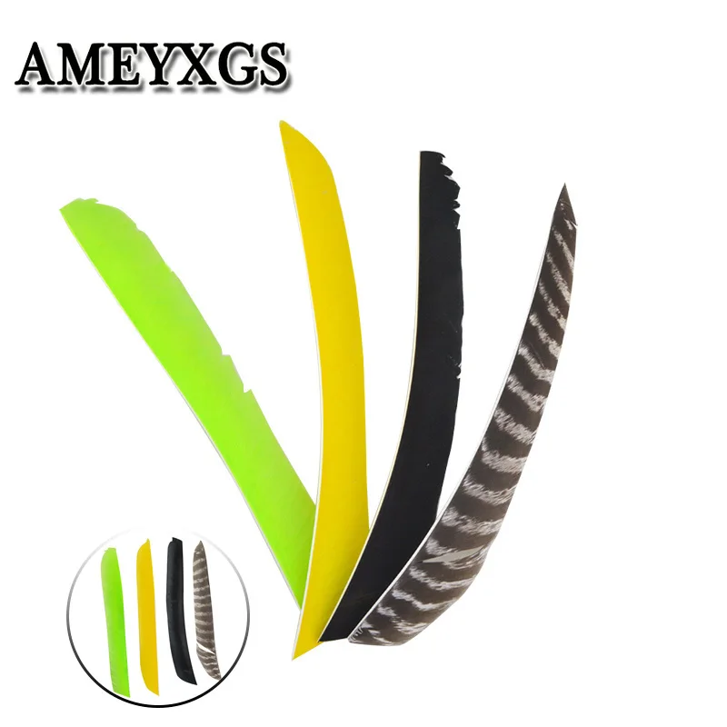 50pcs Arrow Turkey Feather Right Wing 3 Colors DIY Feathers Used For Hunting Arrow Shaft Shooting  Accessories