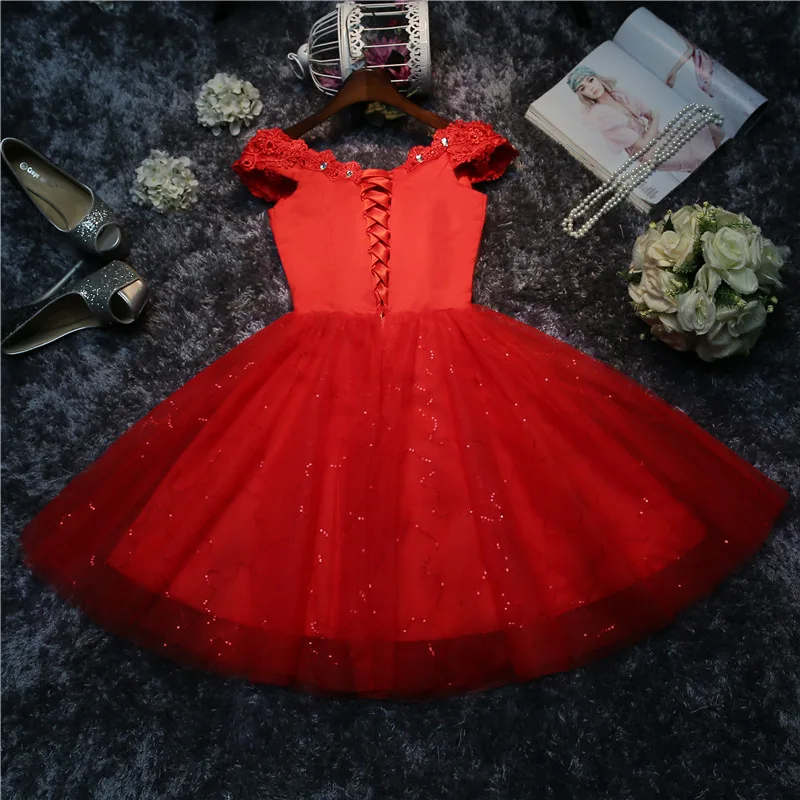 LYG-A5 # Brautjungfer Kleider Bohrer Spitze Up Rot Und Weiß Kurze Hochzeit Party Prom Kleid Großhandel Braut Heiraten Mädchen Graduation