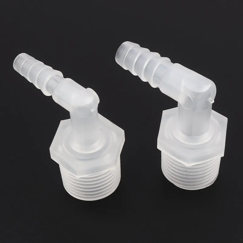 100pcs  G1/2 To 6.4~19.5mm PP Elbow Connectors Aquarium Fish Tank Air Pump Aerator Fittings Micro Irrigation Adapter Hose Joints