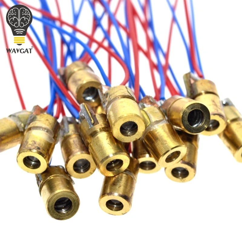WAVGAT 5 V 650nm 5 mW Verstelbare Laser Dot Diode Module Red Sight Koperen Hoofd Mini Laser Pointer