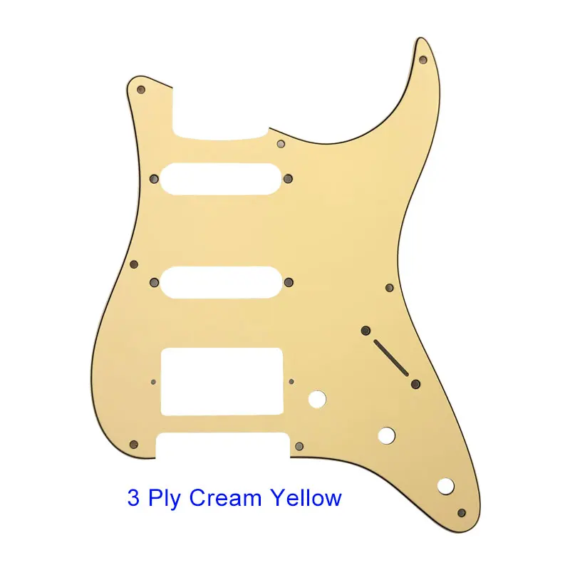 Pleroo Custom Guitar Parts For US57 Year 8 Screw Holes Strat Guitar Pickguard With Bridge HSS PAF Humbucker Single Scratch Plate