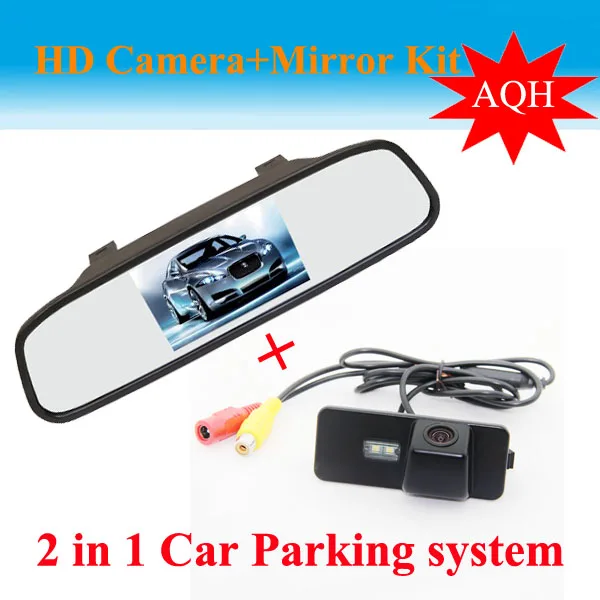 Cámara trasera de coche, espejo retrovisor de 4,3 "para VW Jetta PHAETON/SCIROCCO/SEAT LEON/BORA/EOS/LUPO/BEETLE/GOLF/SUPERB Passat B6 variant