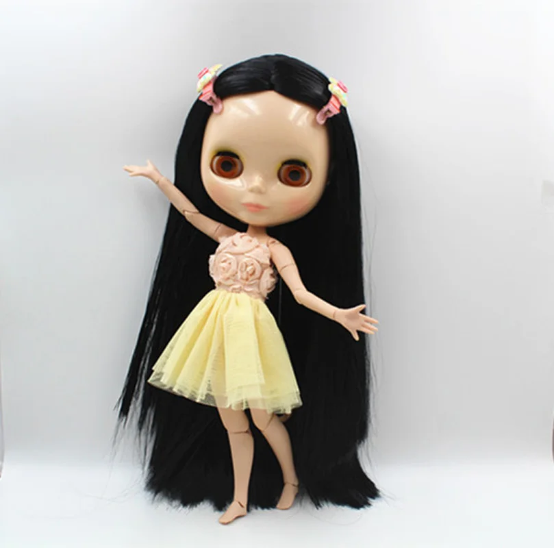 

Free Shipping BJD joint RBL-367J DIY Nude Blyth doll birthday gift for girl 4 colour big eyes dolls with beautiful Hair cute toy