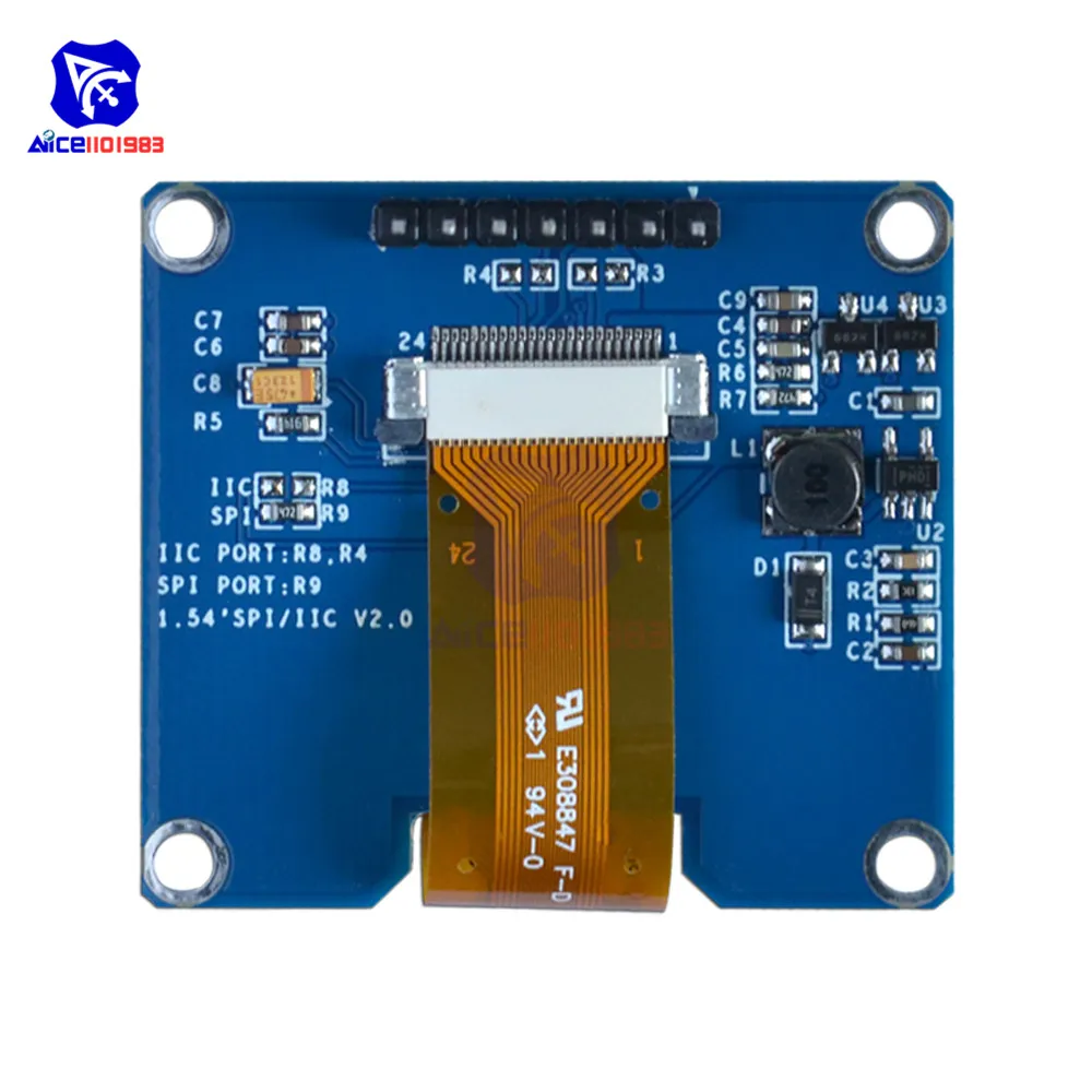 Diymore-Écran LCD OLED à 7 broches pour Ardu37AVR STM32, technologie SSD1309, SPD0301, interface éventuelles I I2C, 1.54, 12864-5V, 3.3 pouces