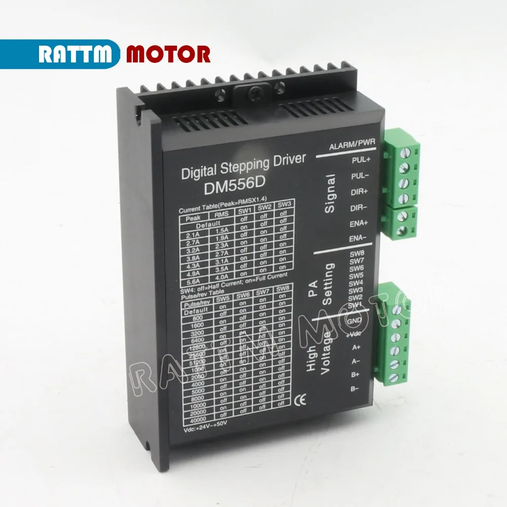 DM556D CNC Digital Nema17 Nema23 stepper motor driver 5.6A 24-50VDC 256 microstep High performance