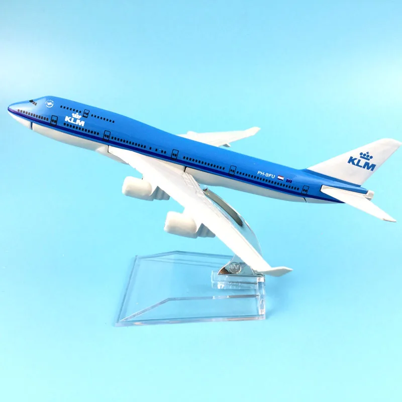 16cm plane model Aeroplane B747 KLM Royal Dutch Airlines aircraft B747 Kids Toys New Year/Birthday/Collections Gifts