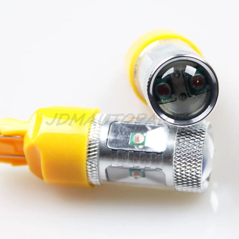 T20 W21/5W W3X16Q 7443/7440 WY21W 30W Cree Chips AMBER LED FRONT REAR TURN SIGNAL LIGHT PROJ BULBS/TURN BACK UP STOP LIGHT