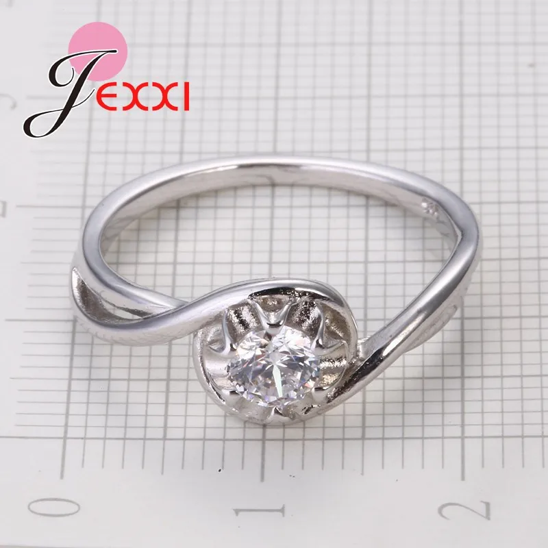 925 Sterling Silver Ring New Fashion Shiny Surrounding Shape Zircon Design For Women Wholesale Jewelry Christmas Gift