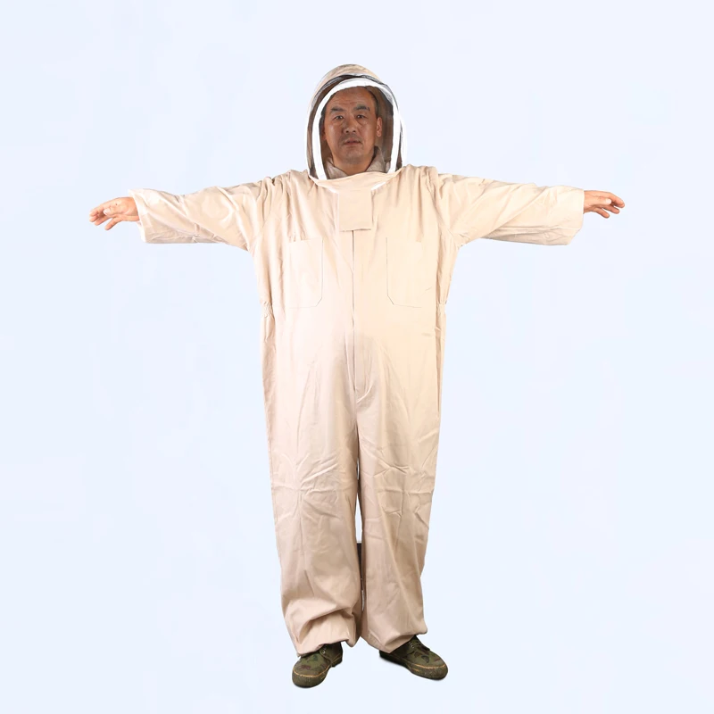 

NewBeige anti bee suit wear protective clothing Siamese bee hat shipping thickened clothing XL XXL