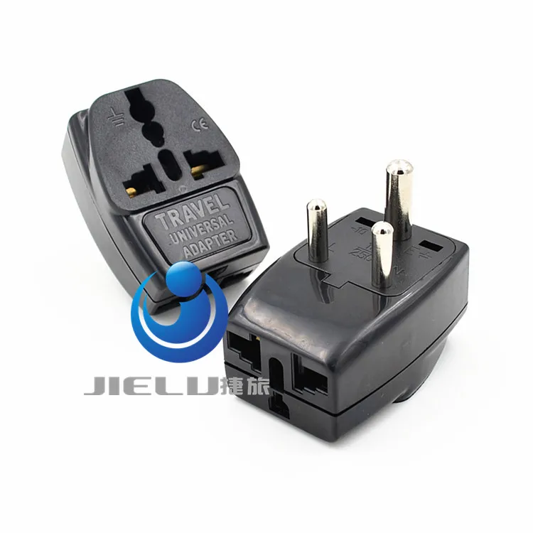 2016   Type D Travel Adapter With 3 Power Outlet Black Color 1 TO 2 TO UK US AU   Wall Socket Power Plug 1 to 3 INDIA, Sri Lanka