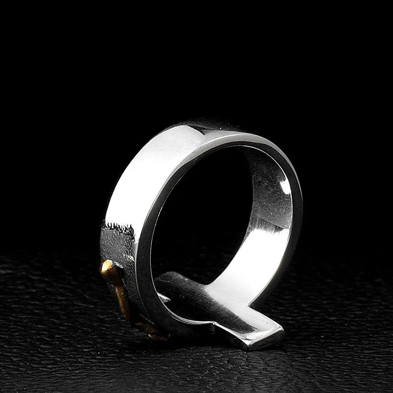 INRI Crucifix JESUS Cross Ring Gold Color Titanium Stainless Steel Christian Men Prayer Rings Vintage Punk Jewelry Size 7-13