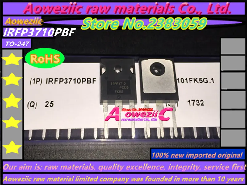 Aoweziic-電源チューブ,オリジナル,輸入,2017 100,新規,fp3710pbf irfp3710から-247,100v 57a