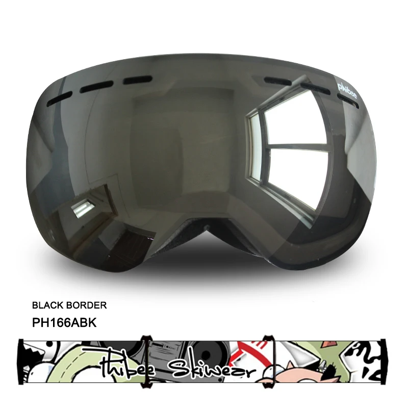 Gafas de esquí con Detector para hombre y mujer, mascarilla grande para Snowboard, gafas de nieve, doble UV400 antiniebla