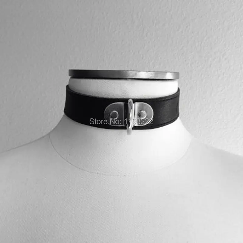 Pinup Women 3 style Punk Rock Gothic Handmade Leather Harajuku Double Layer Choker Collar Necklace