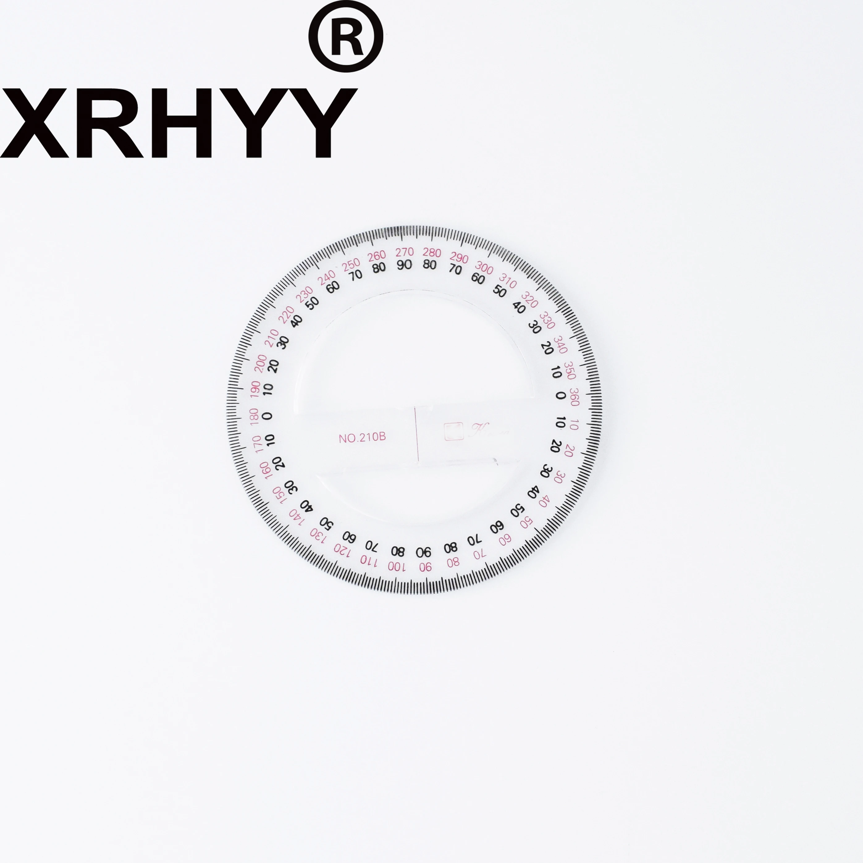 XRHYY Plastic Super Clear Scale Full Circular Plastic 360 Degree Protractor Ruler Angle Finder