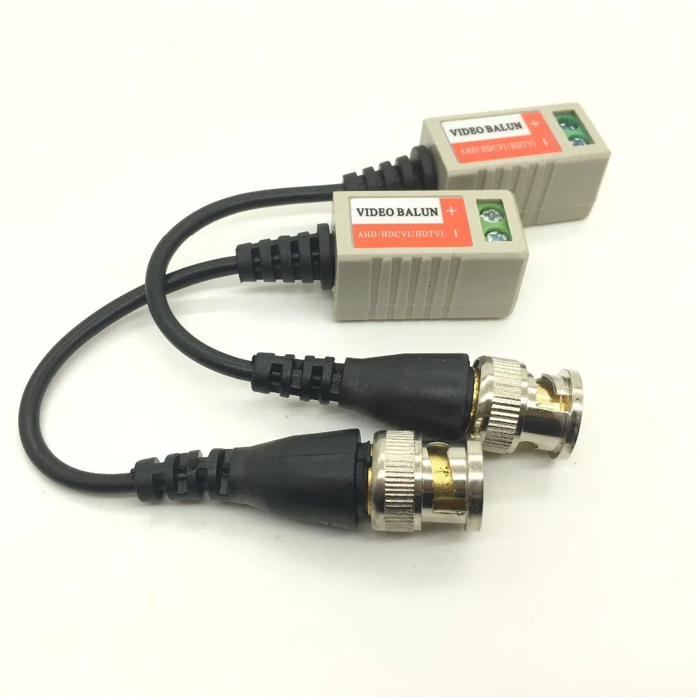 10pair ABS Plastic CCTV Video Balun CCTV Accessories Passive Transceivers Distance UTP Balun BNC Cable CAT5 Cable