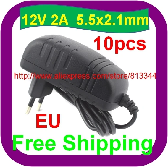 AC 100-240V to DC 5.5x2.5MM  EU Power Adapter Supply Charger 12V 2000mA