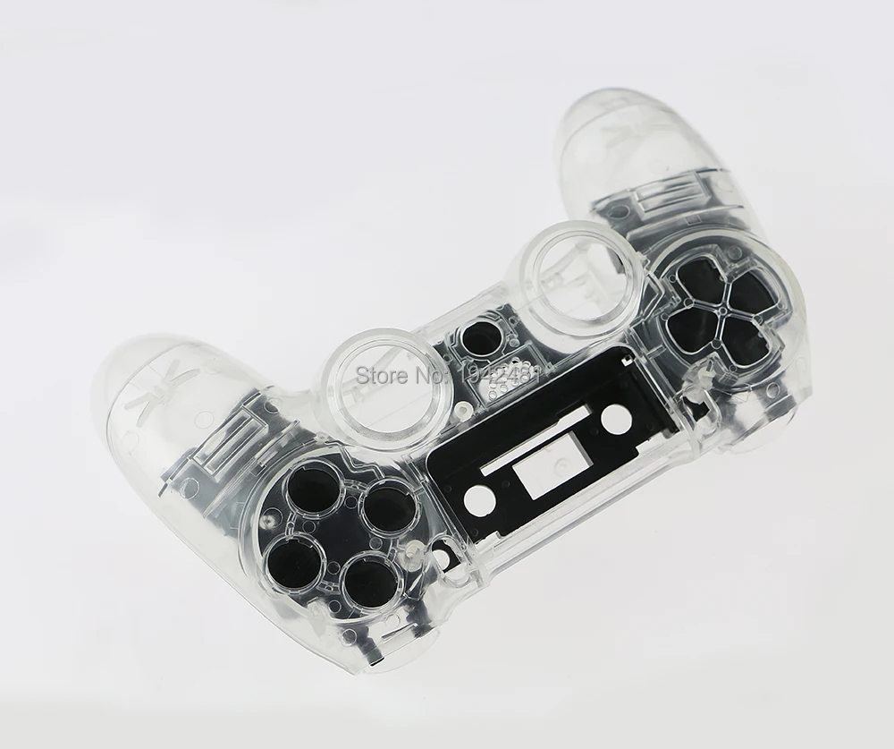 Controlador de juego inalámbrico de alta calidad, carcasa transparente + herramienta de botón para ps4 jds 001 011 jdm 001