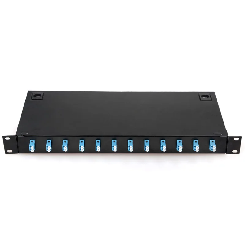 Imagem -03 - Quadro de Distribuição de Oem Caixa de Terminais de Fibra Óptica 24 Núcleos lc com Adaptador Pigtail 12 Portas