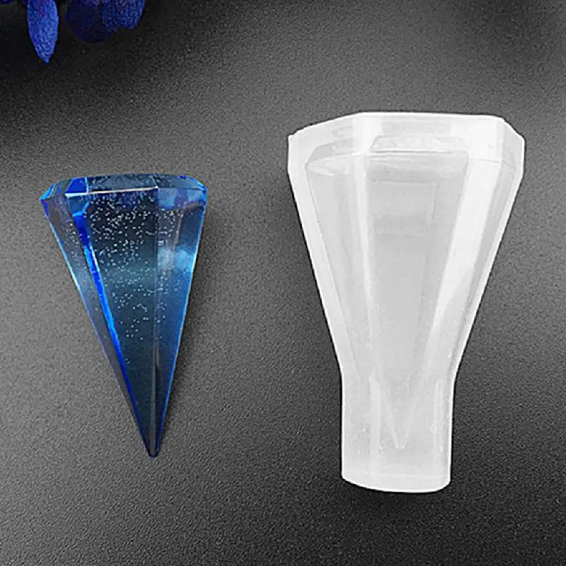 1pcs Cone DIY Silicone Mold Mould 3D For Resin Pendant Jewelry Craft Making Tool