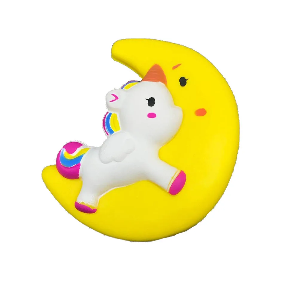 

2 Colors Anti-stress Cute PU Slow Rebound Toys Squishy Moon Pegasus Ornaments Vent Vacuum Decompression Early Childhood Grownups