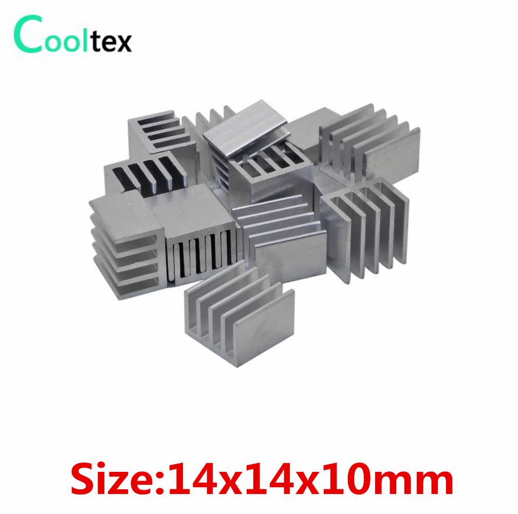 500pcs  Extruded Aluminum heatsink 14x14x10mm  for Electronic chip integrated circuit radiator cooling cooler