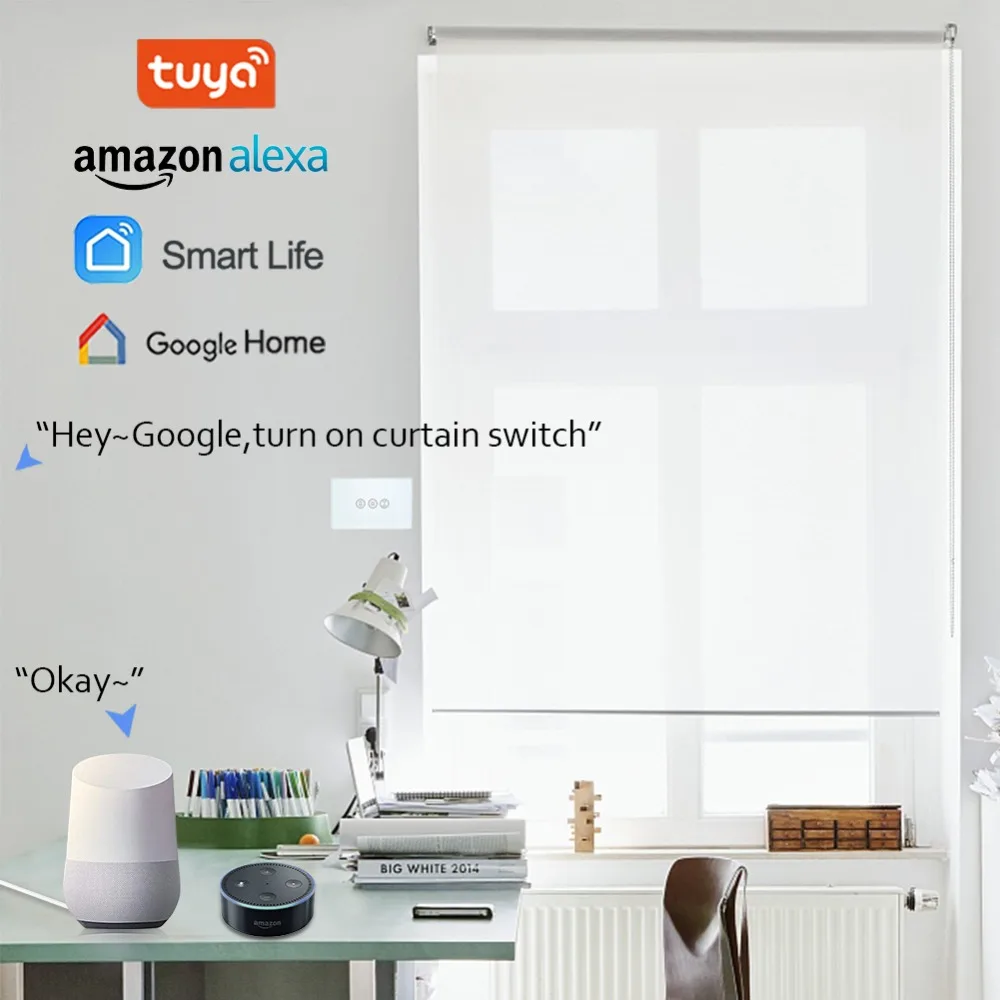 Tuya Smart Life interruttore WiFi per tenda elettrica motorizzata avvolgibile motore Google Home Alexa Echo controllo vocale fai da te