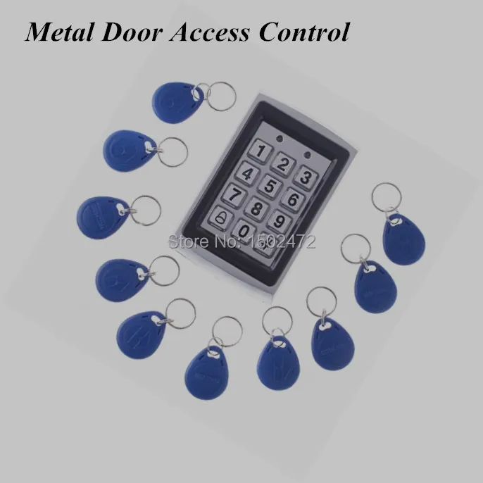 

Door Mirror RRFID Reader & Keypad Door Access Control Waterproof IP43 Metal Case +10pcs Keys