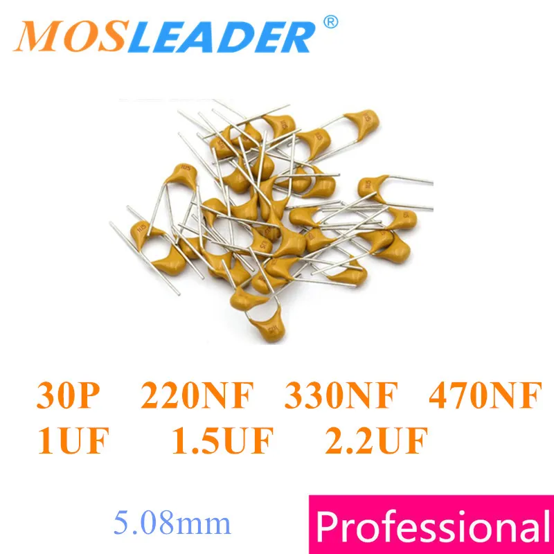 Mosleader 5.08mm CT4 Monolithic ceramic capacitor 1000pcs 30P 220NF 330NF 470NF 1UF 1.5UF 2.2UF 224K 334K 474K 105K 155M 225K