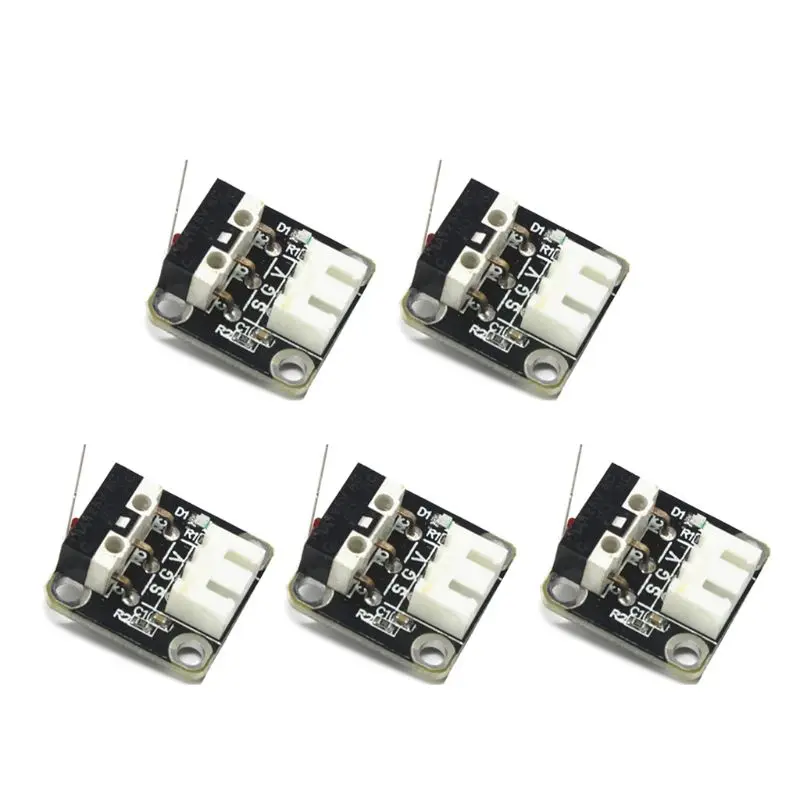 5Pcs 3D Printer Accessories X/Y/Z Axis End Stop Limit Switch 3Pin N/O N/C Control Easy to Use Micro Switch for CR-10 Series Ende