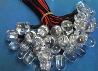 

F10 10mm Blinking Warm White Red Green Blue Yellow Orange Purple 12V LED Lamp Light With 20cm Wire Light Beads x 100pcs