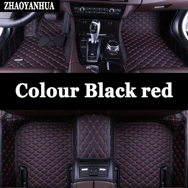 

ZHAOYANHUA Custom car floor mats made for Toyota Land Cruiser 200 Prado 150 120 Highlander FJ Crusier case carpet liners (2007