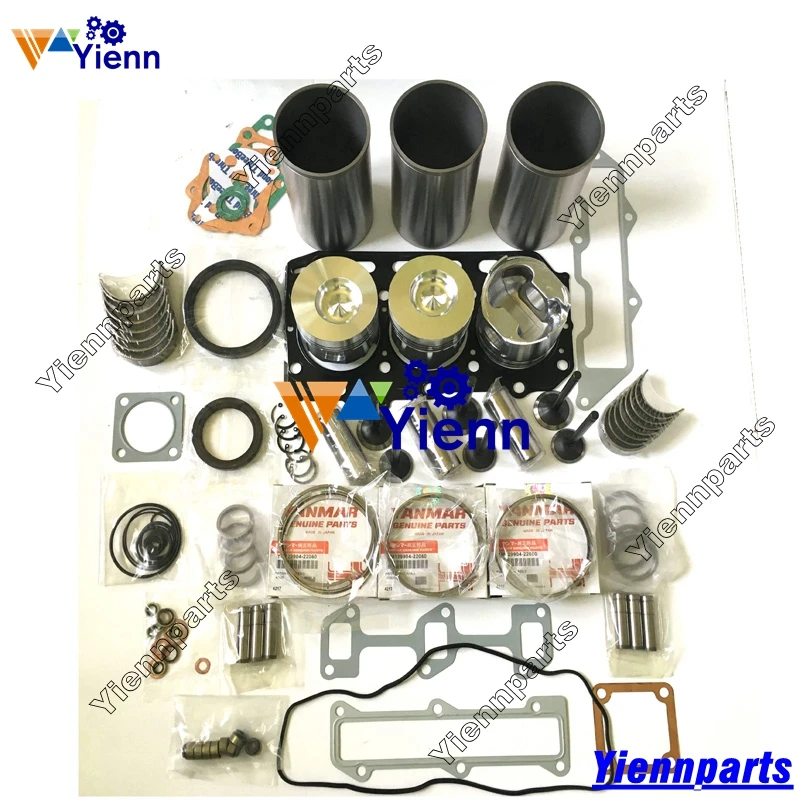 

3TNA84 Overhaul Rebuild Kit Piston Ring Liner Gasket Bearing Set For Yanmar Engine Parts Excavator Takeuchi TB025