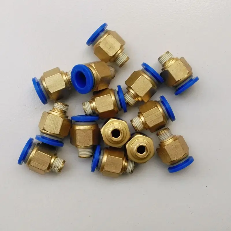 10pcs/lot 10mm Tube 1/8'' Thread Pneumatic Fitting Quick Joint Connector PC10-1