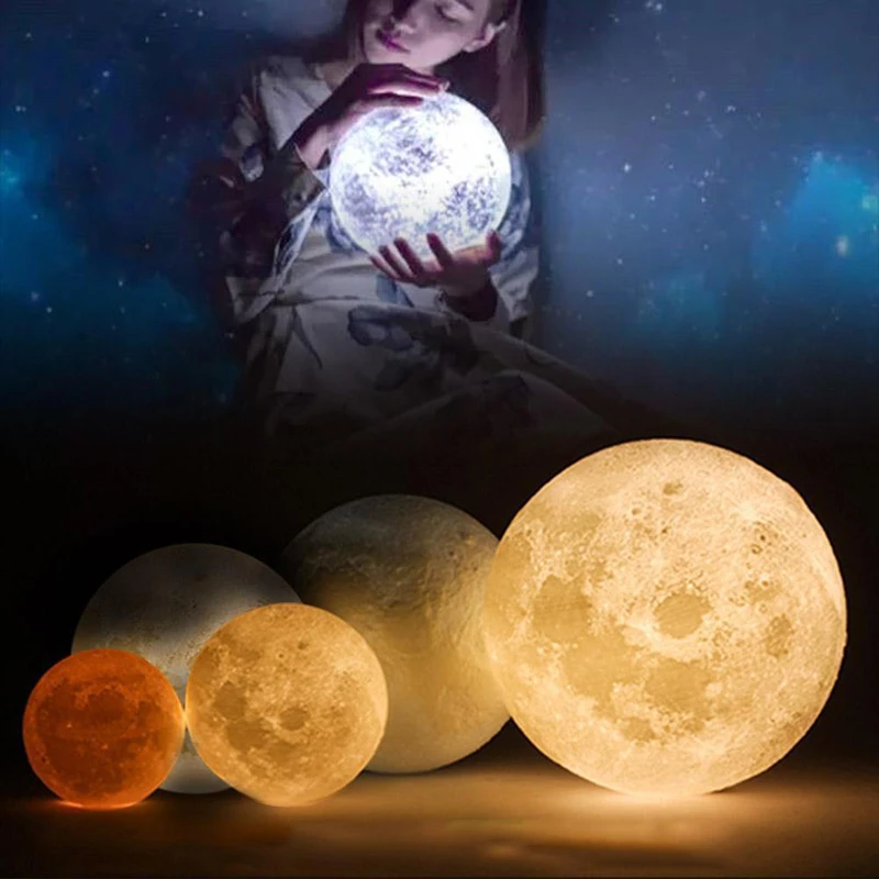 2019 New LED USB Magical Moon Night Light Lamp Table Desk Moonlight Birthday Gift