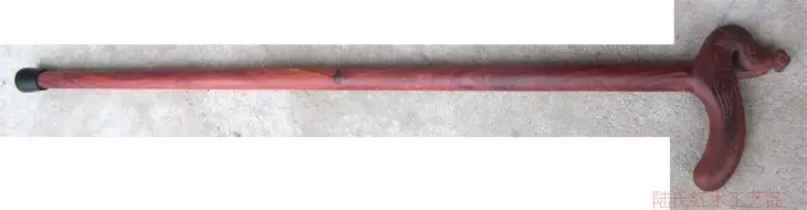 Natural wood carving high-grade red sandalwood rosewood cane cane crested is not painted green sandalwood can be customized