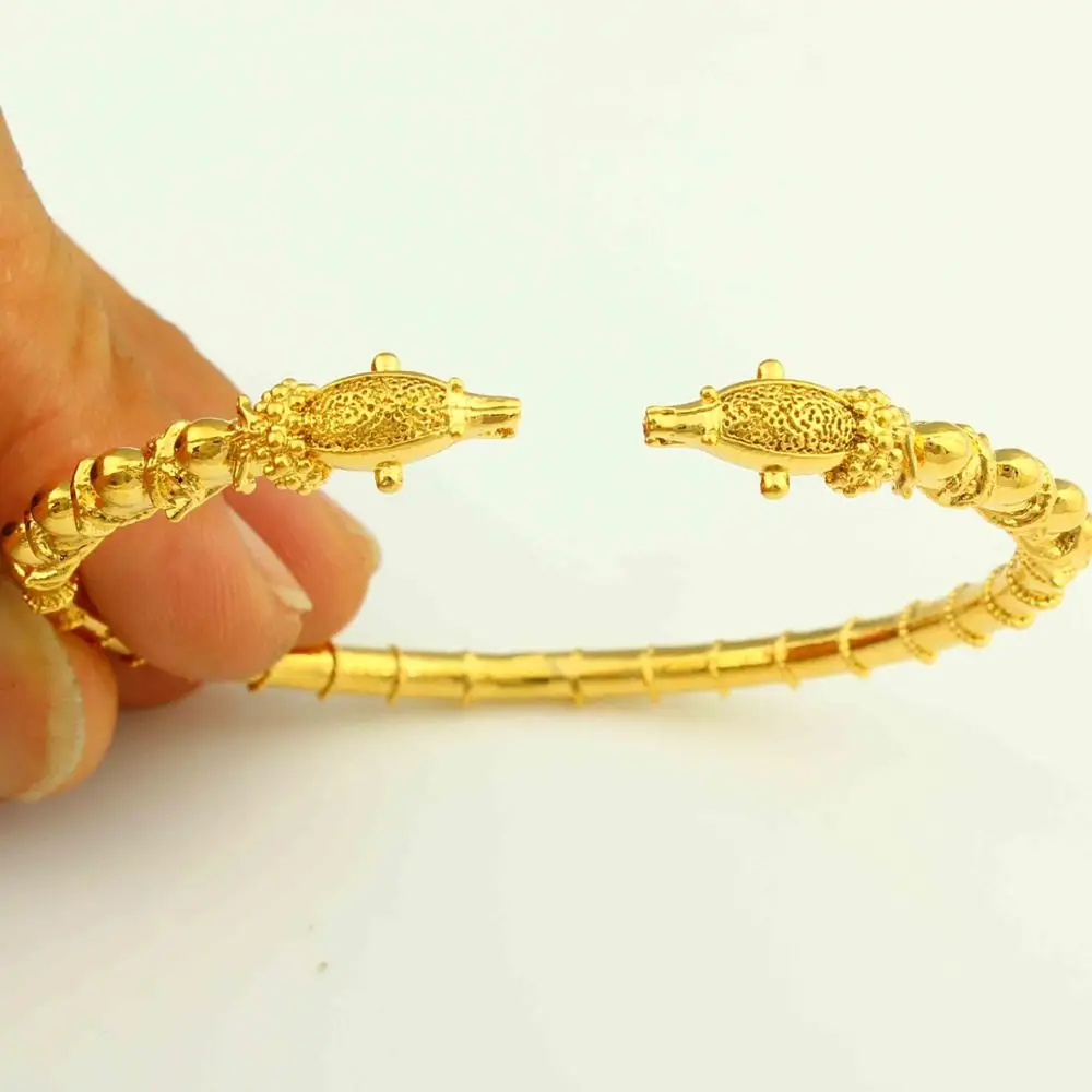 New Dragon Bracelet For Women Men Gold Color Bangle jewelry Ethiopian/USA/African Animal bracelet bangles Items