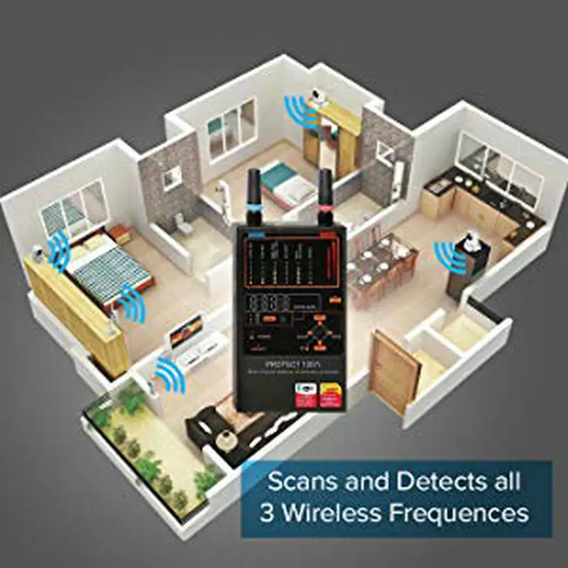 Spytec Protect 1207i Multi-channel Anti-spy Detector Camera GSM Audio Bug Finder GPS Signal Lens RF Tracker Detect Free Shipping