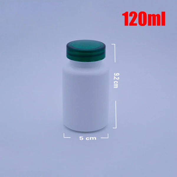 

20pcs 120ml White Color HDPE Medicine Bottles,Capsules/Pills/Powder/Vitamin Plastic Bottles with PS Green Cap