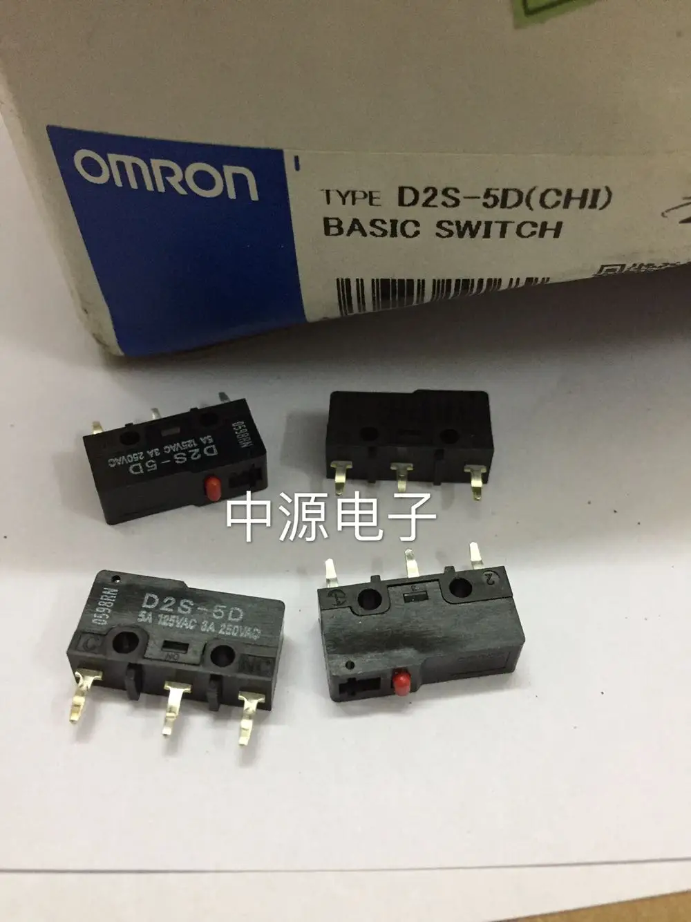 Original new 100% micro switch D2S-5D stroke 5A125VAC 3A250VAC 3pin