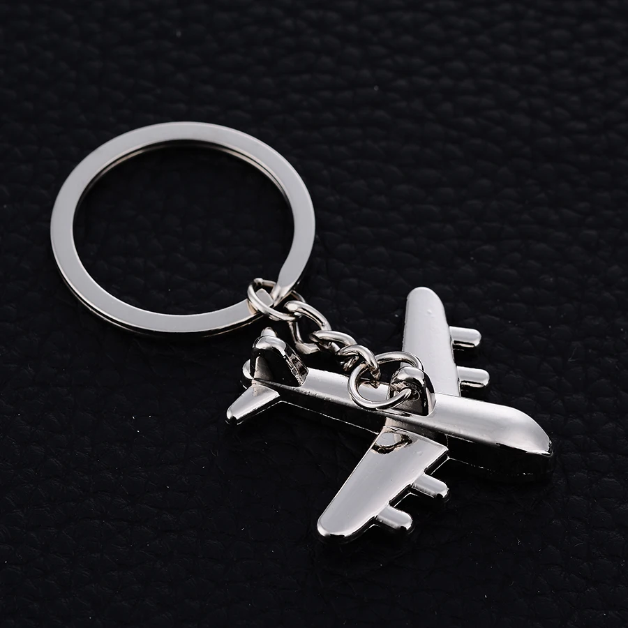 

10PCS Metal Aircraft Keychain Charm airplane Car Key Ring Holder Alloy Keyfobs For Keys Bag Keyring Creative Jewelry Gift J035