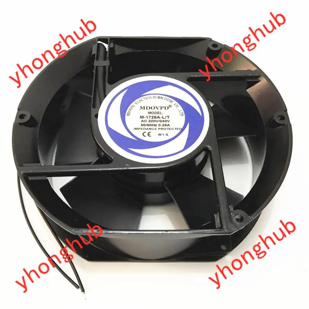 MDOVPD M-1725A-L/T MD17251A2SAL AC 220V 0.25A 2-Wire Server Cooling Fan