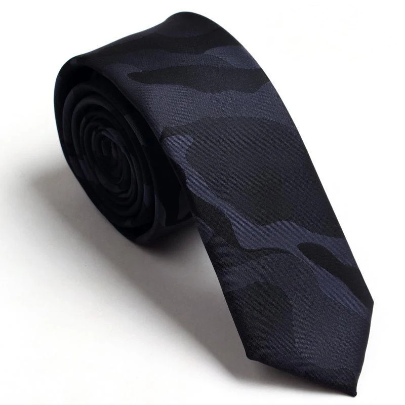 

Men's Ties Shirt Business Necktie Black Grey Camouflage Jacquard Woven Ties for Men 5CM Slim Skinny Gravata Gift L5049