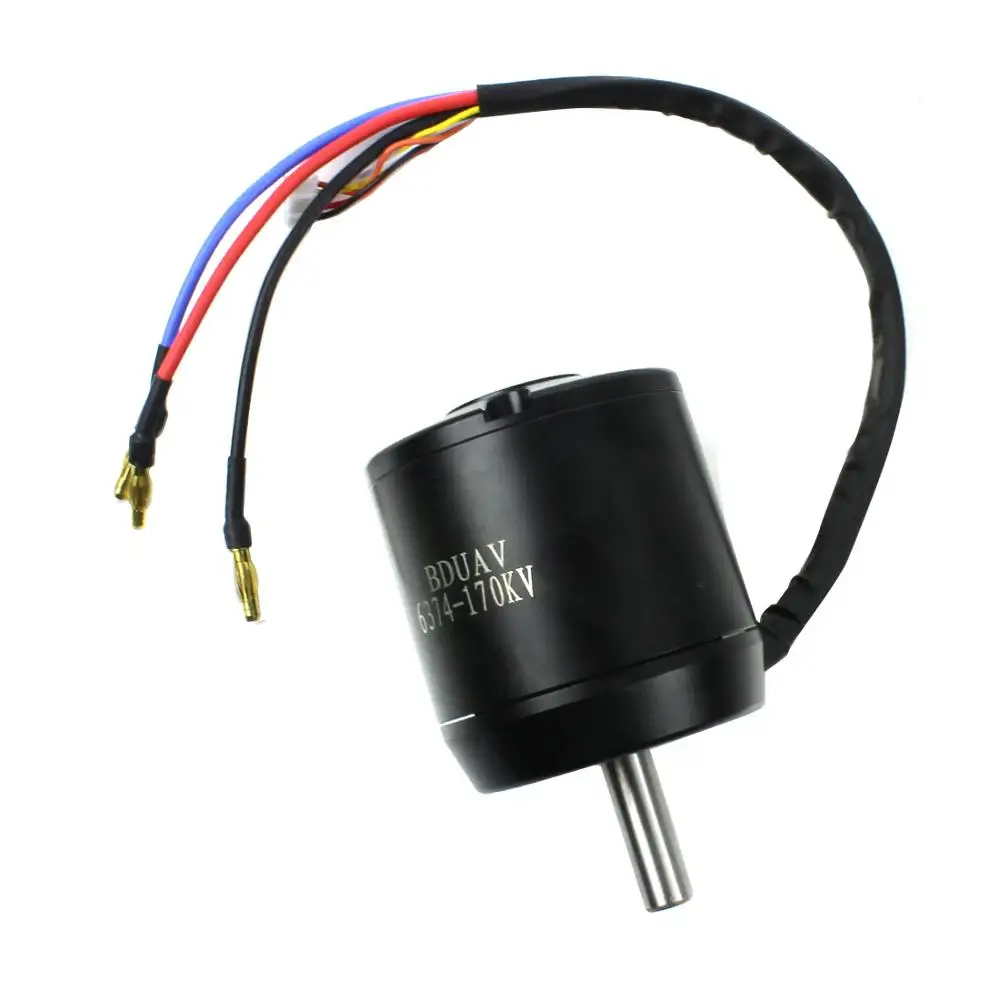 High Efficiency 6374 170KV Brushless Motors 2800W 24V/36V for Four-Wheel Balancing Scooters Electric Skateboards w Motor Hall