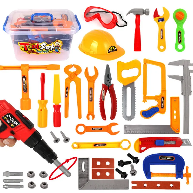 Kid Plastic Repair Tool Kit Toy Garden Tool Set Pretend Play Educational Engineering Maintenance Toys For Boys Gifts