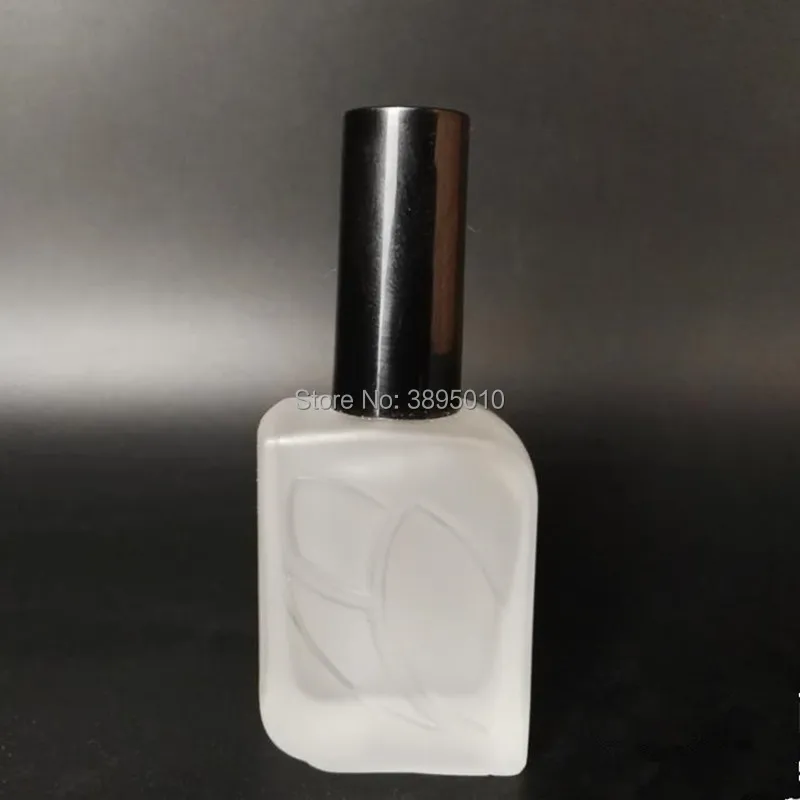 

12ml Empty Frost Glass Nail polish Bottle nail enamel bottle, glass nail polish Bottle With Brush F295