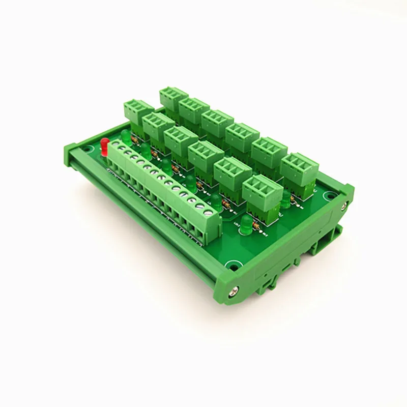 DIN Rail Mount PLC12 channel NPN Input Screw Connector Module IO photoelectric proximity switch sensor terminal block.